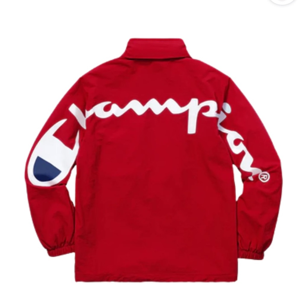 SUPREME X CHAMPION TRACK JACKET DARK RED SS16